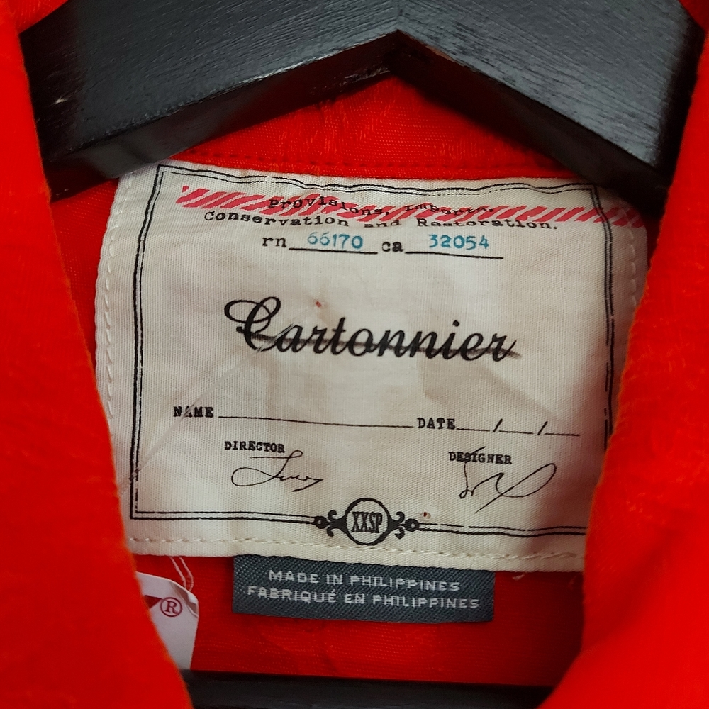 ANTHROPOLOGIE Cartonnier  Jacquard Eisenhower Jacket Size XXS Orange - Picture 10 of 12